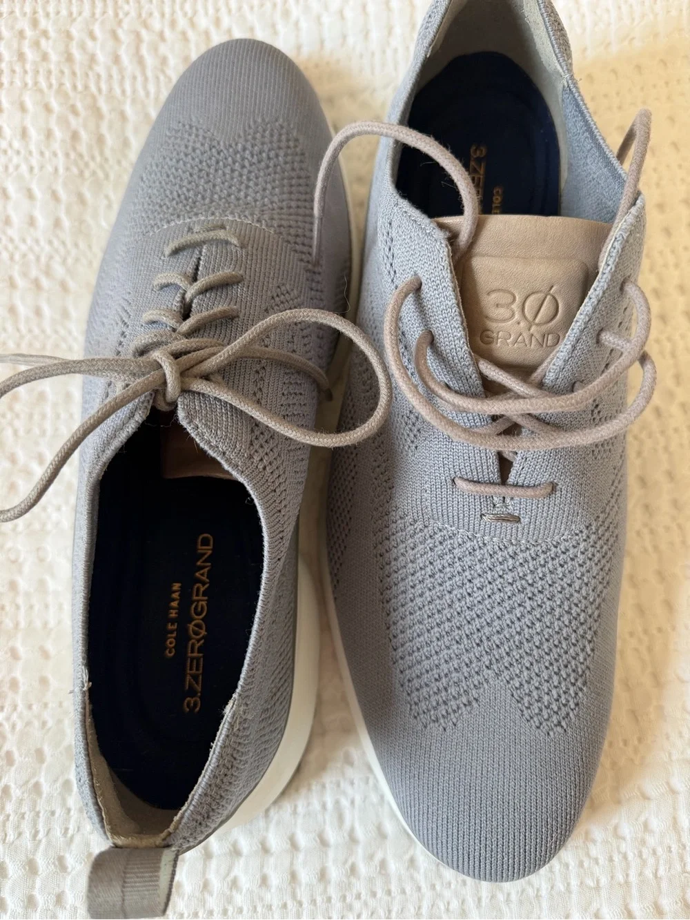 Cole Haan 3.ZERØGRAND Knit Sneaker — Light Gray